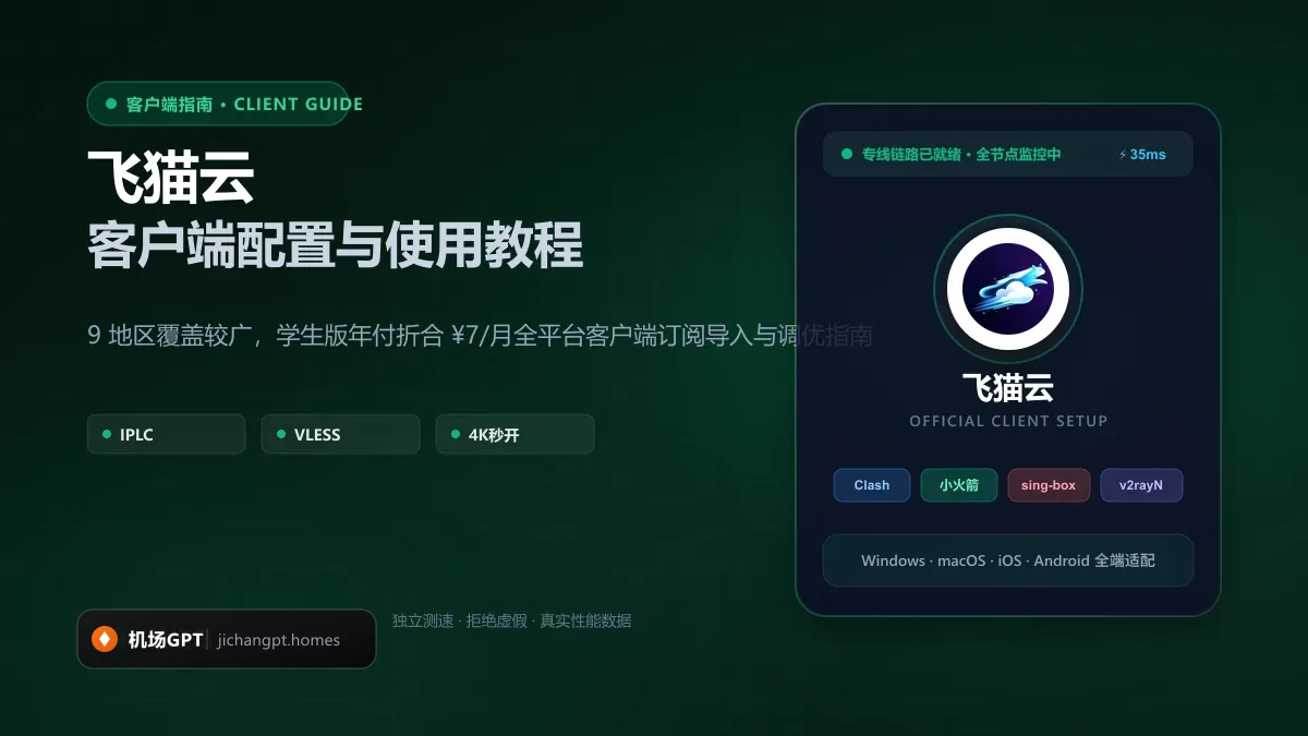 飞猫云客户端配置教程（2026 最新版）：官方 App 与第三方开源客户端多端指南 配图