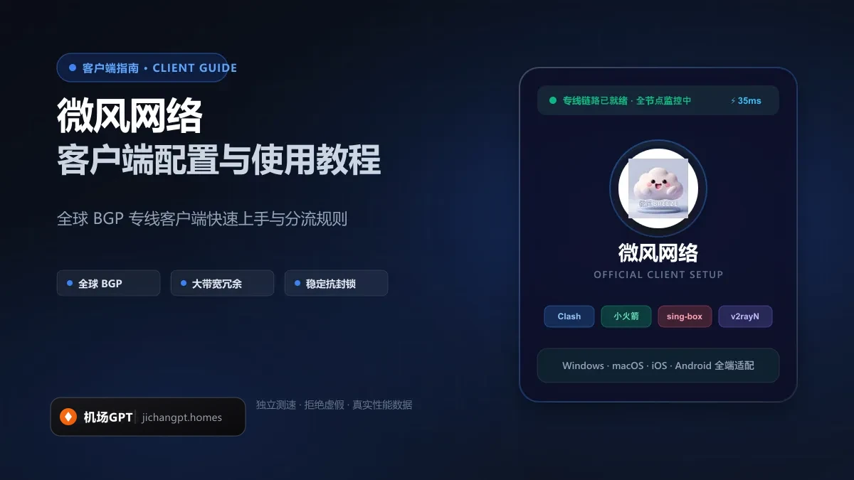 微风网络客户端配置教程（2026 最新版）：Clash Verge 与 Shadowrocket 快速上手指南 配图